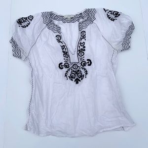 💕VINTAGE J CREW💕 EMBROIDERED TOP